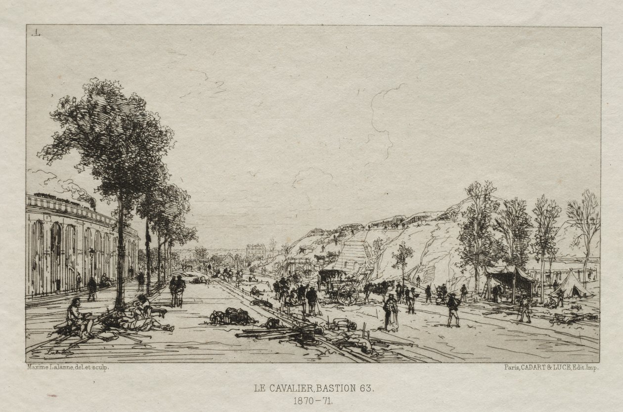 Artistic Souvenirs of the Siege of Paris: The Cavalier (Bastion 63) by Maxime Lalanne