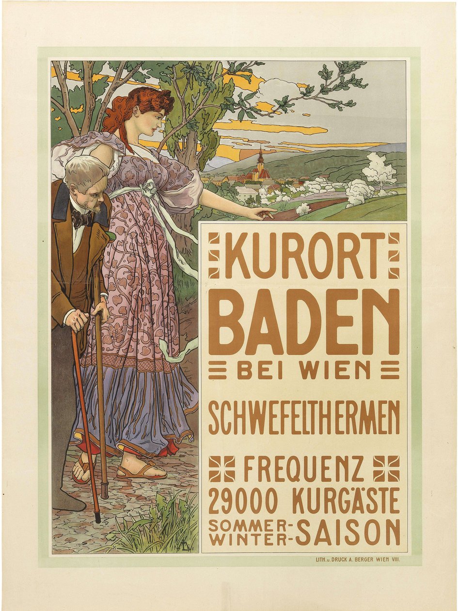 Spa town Baden near Vienna by Maximilian Liebenwein