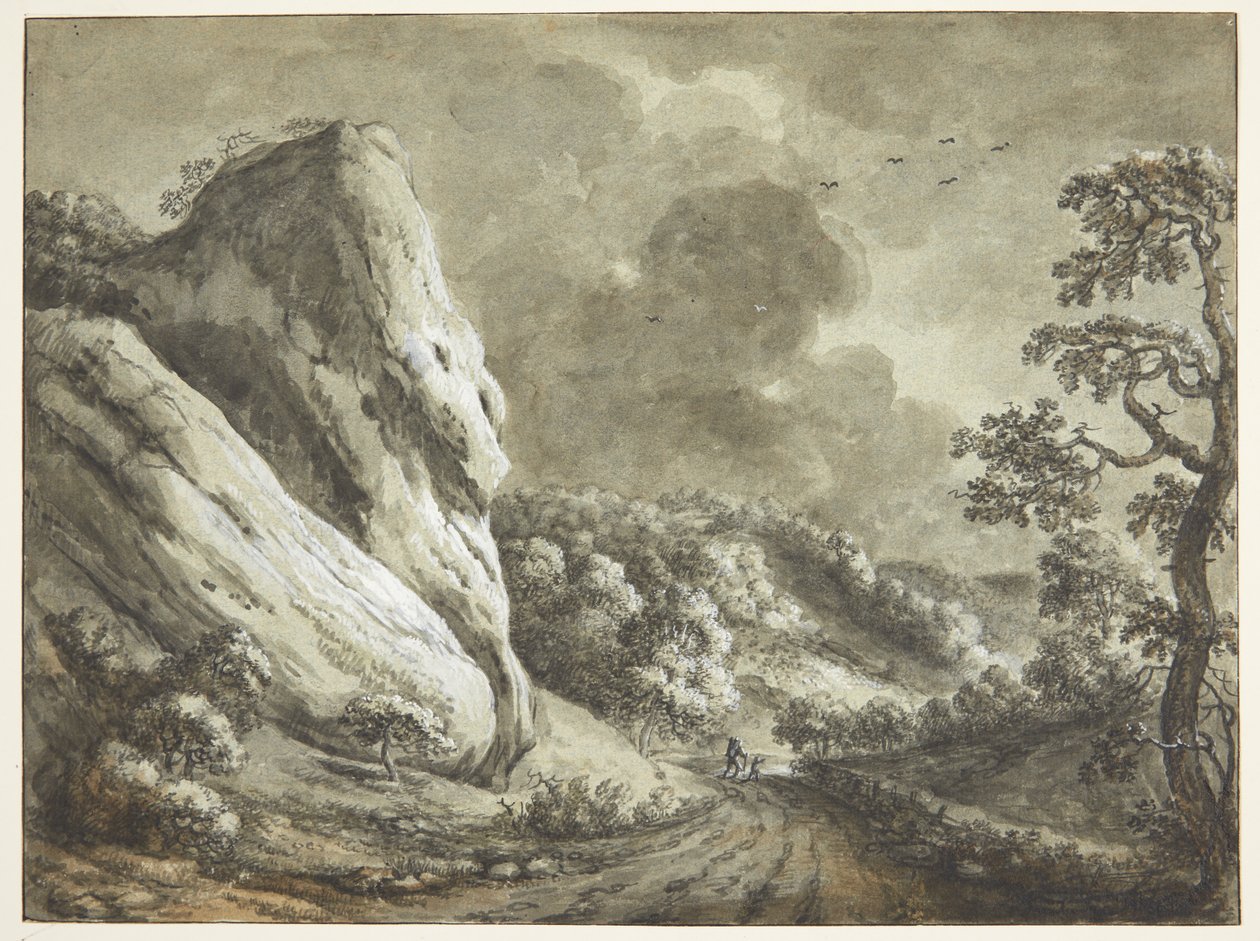Road Between Cliffs and Forested Slopes by Maximilian Neustück
