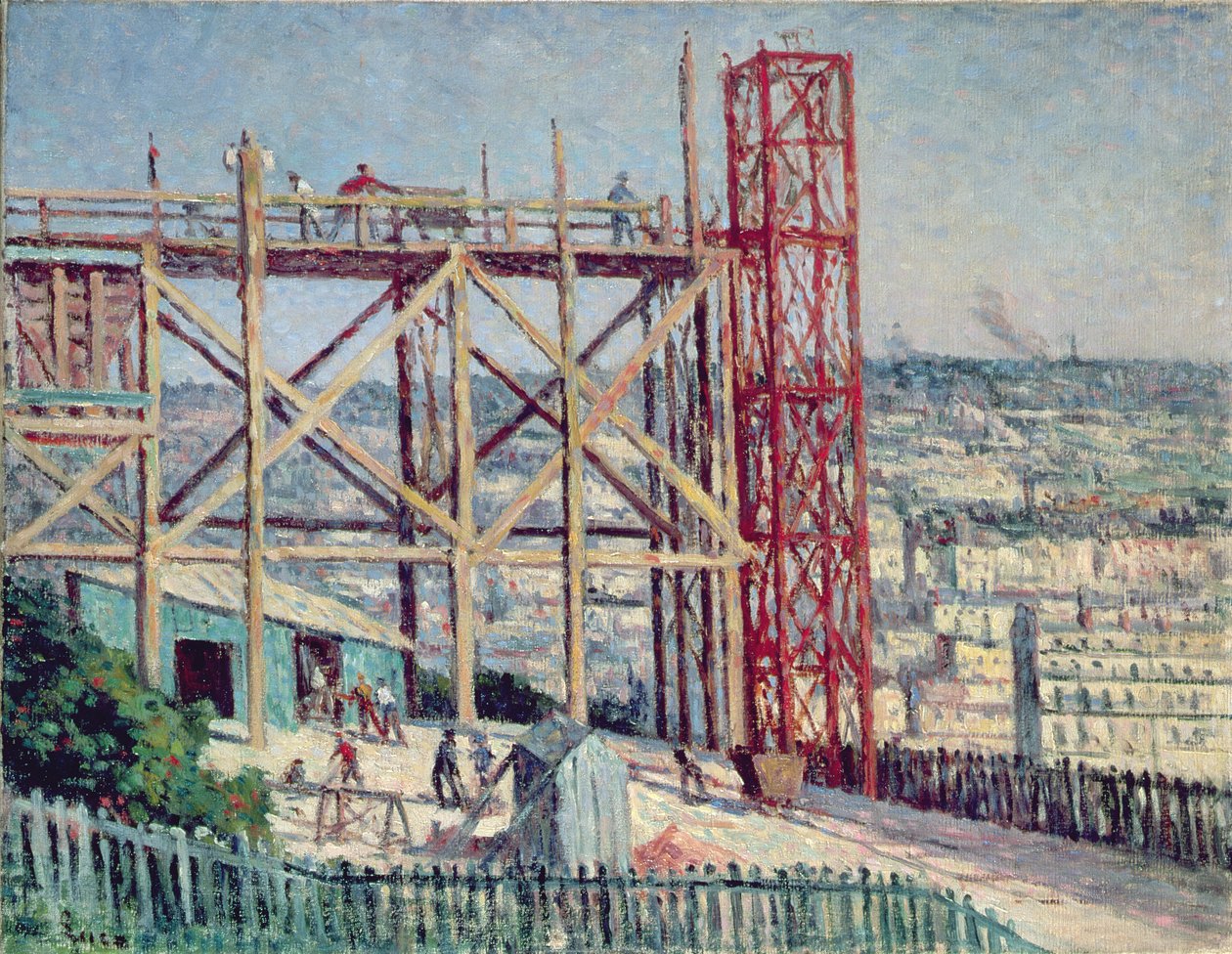 The Construction of the Sacre Coeur by Maximilien Luce