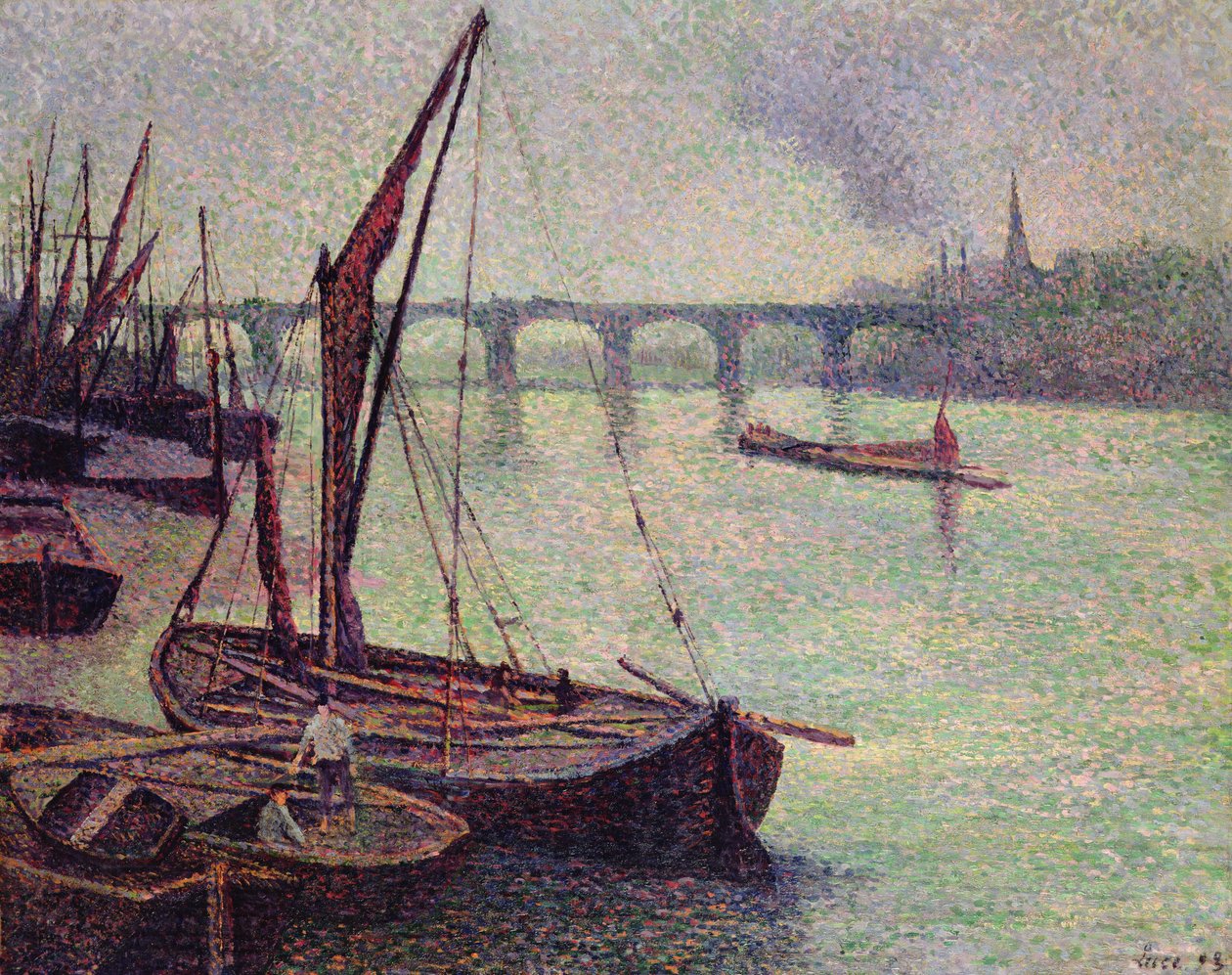 The Thames at Vauxhall Bridge, London by Maximilien Luce