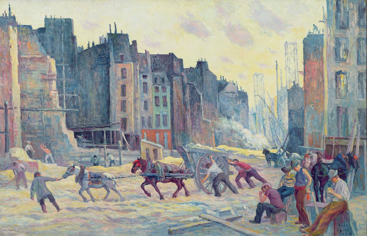 Work in the Rue Reaumur by Maximilien Luce