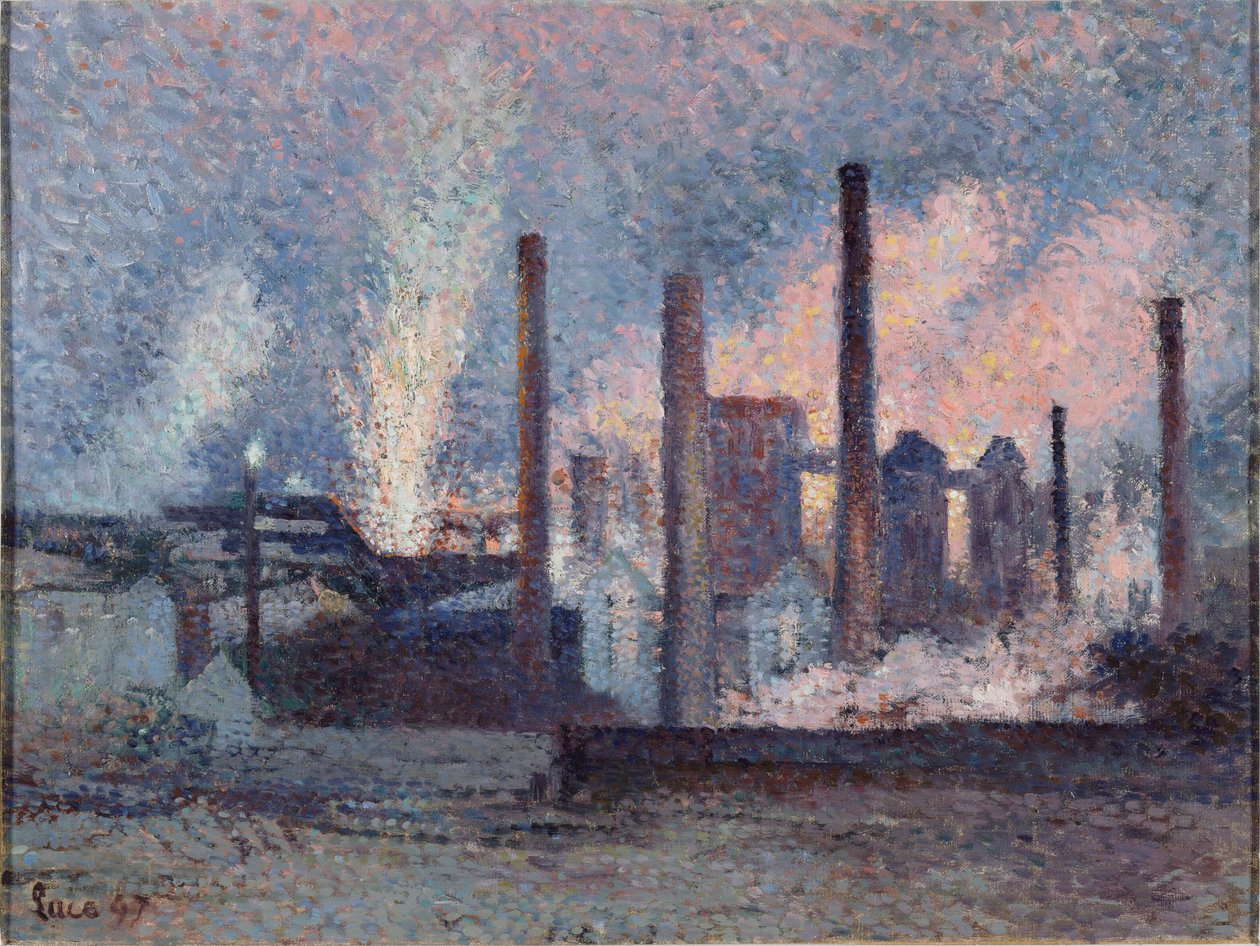 Steelworks in Charleroi by Maximilien Luce
