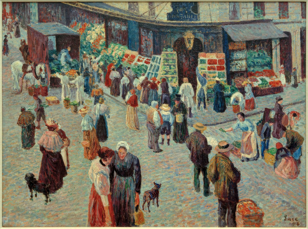 Grocery Store, Rue des Abbesses by Maximilien Luce