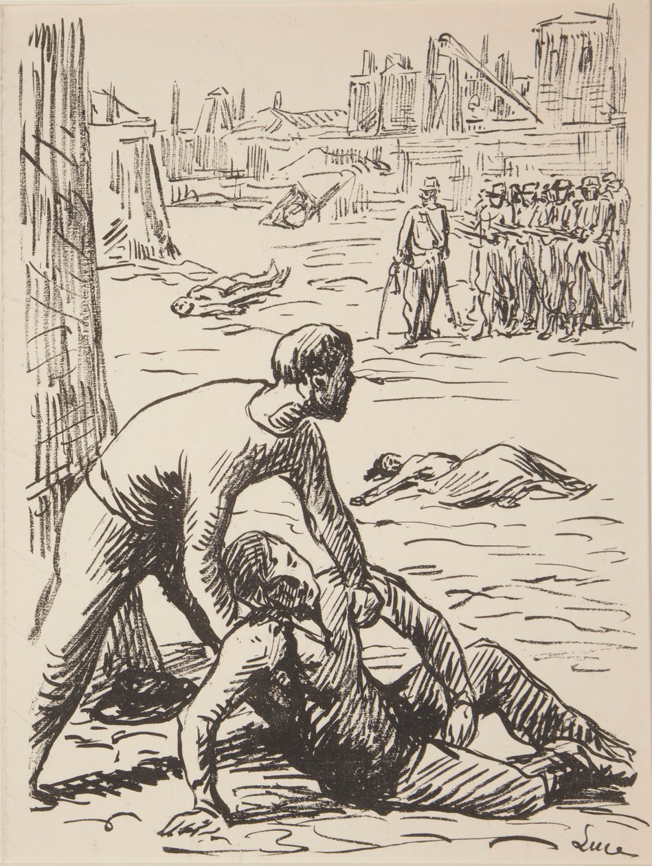 Nine Untitled Prints of Political Subjects by Maximilien Luce