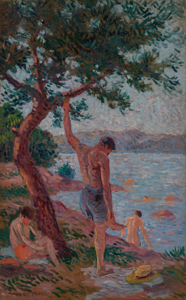Saint-Tropez, Bathers under the Pine Trees by Maximilien Luce