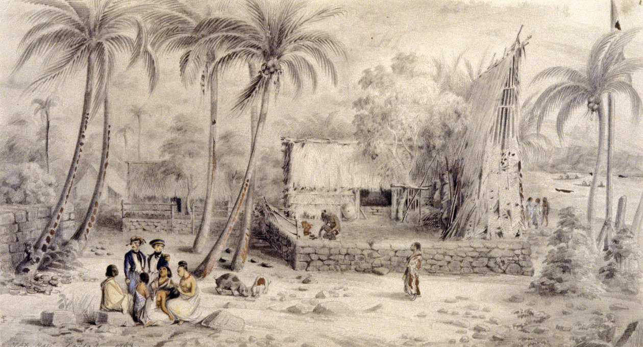 Village in Oceania by Maximilien Radiguet
