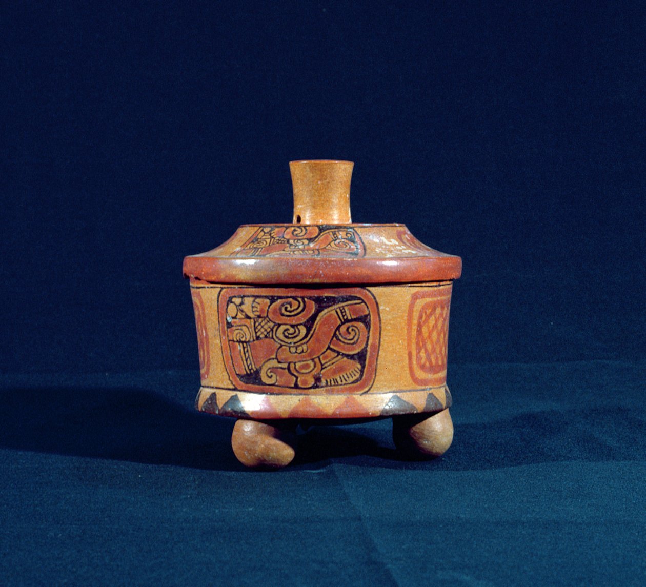 Funerary Vessel with Teotihuacan Influence, from Peten, Guatemala, Central America, Early Classic Period by Mayan