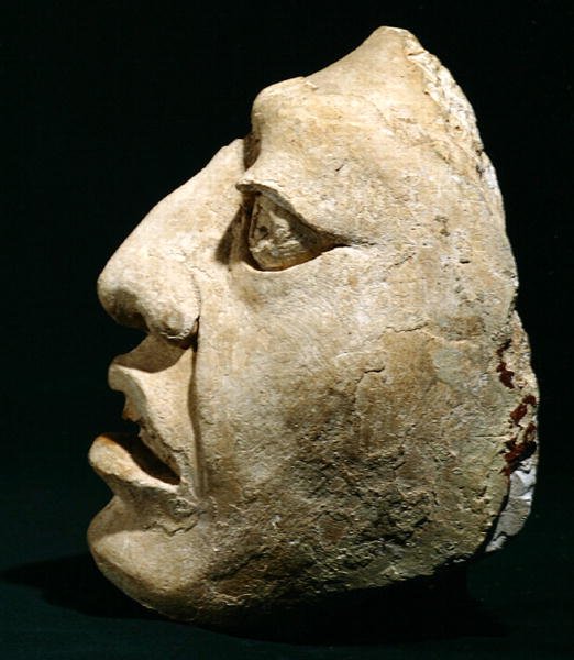 Head of a man, from Piedras Negras, Peten, Guatemala by Mayan Mayan