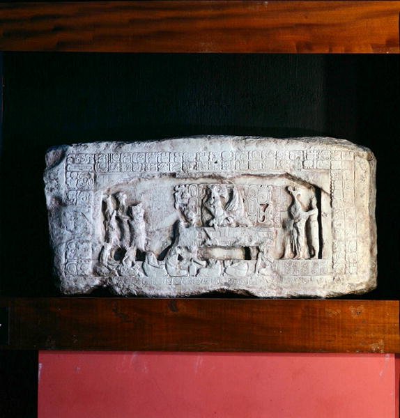 Lintel 3 from Piedras Negras, Peten, Guatemala, Late Classic Period (600-900 AD) by Mayan Mayan