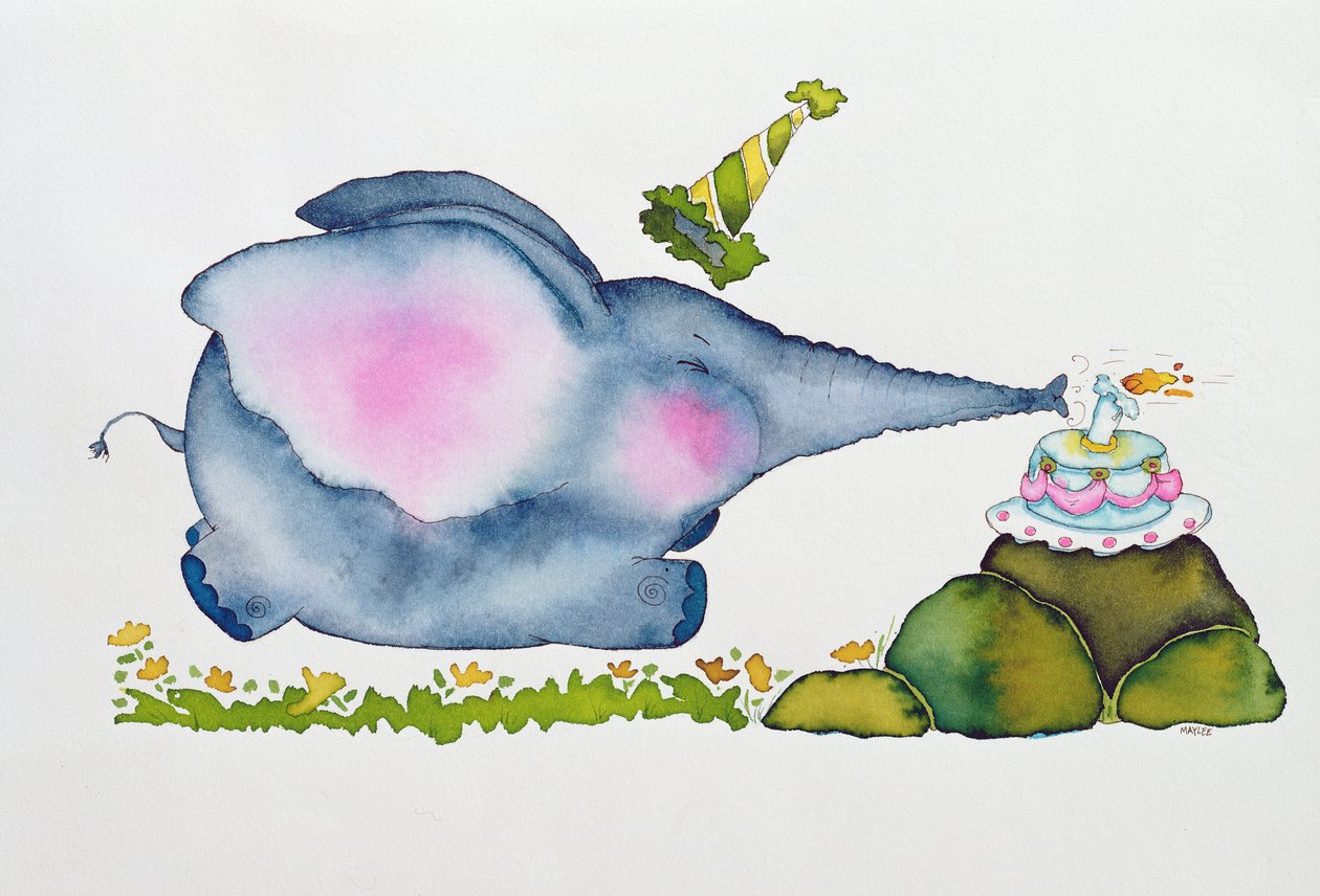Birthday Elephant, 1998 by Maylee Christie