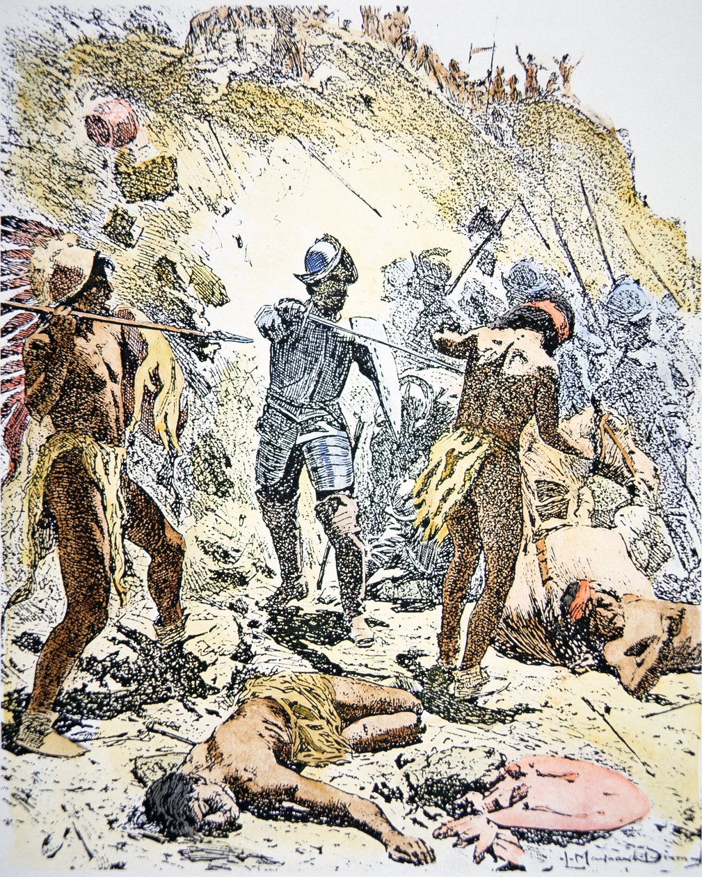 The Pueblo Indian Revolt of 1680 by Maynard Dixon