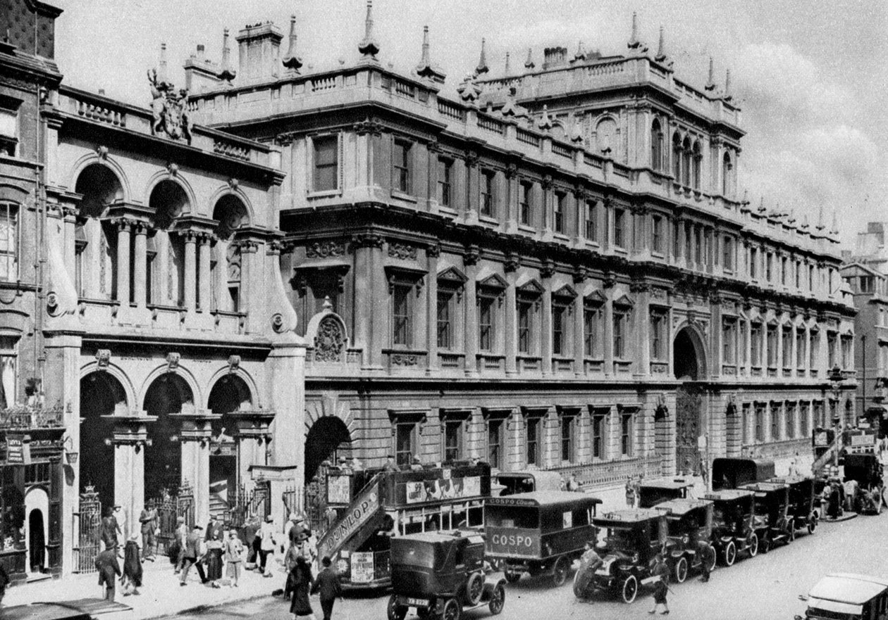 Burlington Arcade entrance and the house of the Royal Academy, Piccadilly by McLeish