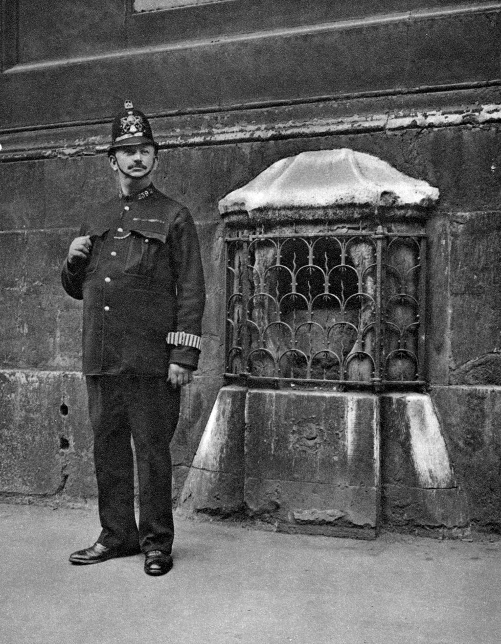 The London Stone in the wall of St Swithins, Cannon Street, London, 1926-1927 by McLeish