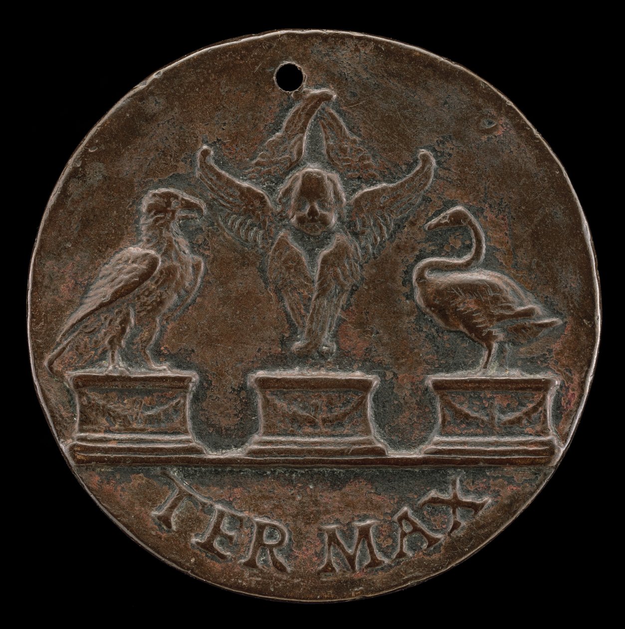 Cherub, Swan, and Eagle (reverse) by Mea