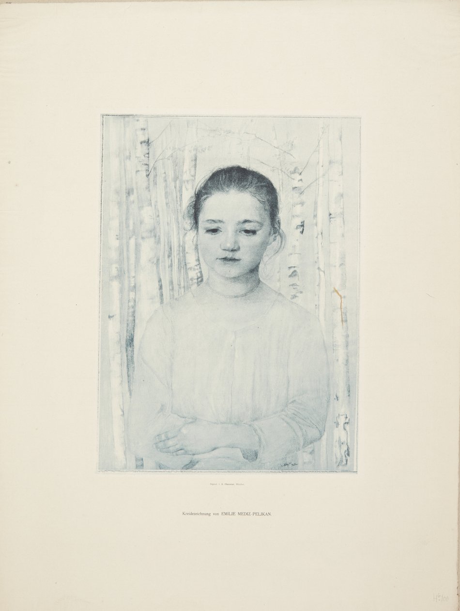 Portrait of a Woman, Half-Figure by Mediz Pelikan, Emilie