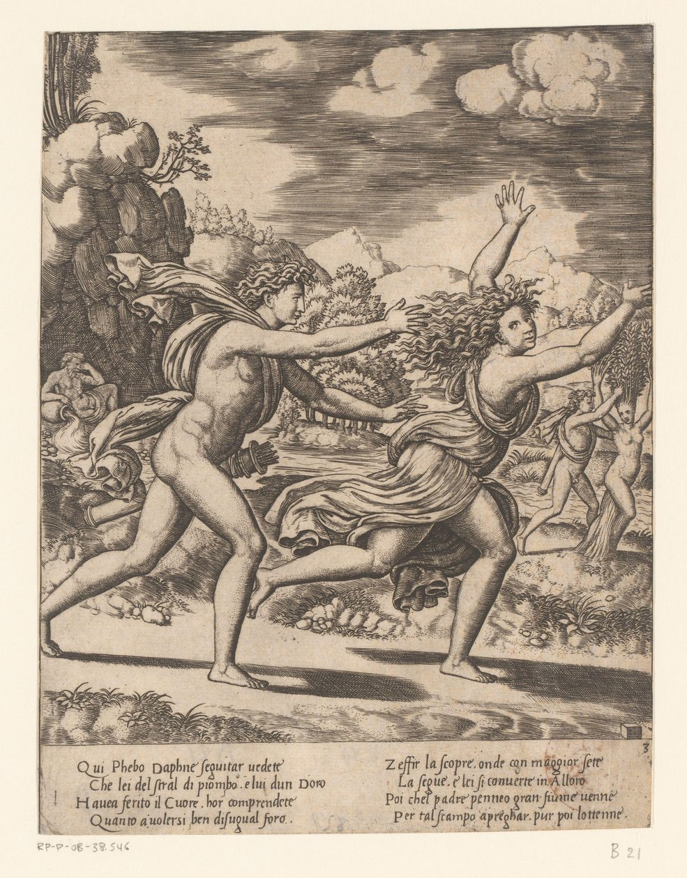 Apollo Pursues Daphne (series title: Story of Apollo and Daphne) by Meester van de Dobbelsteen