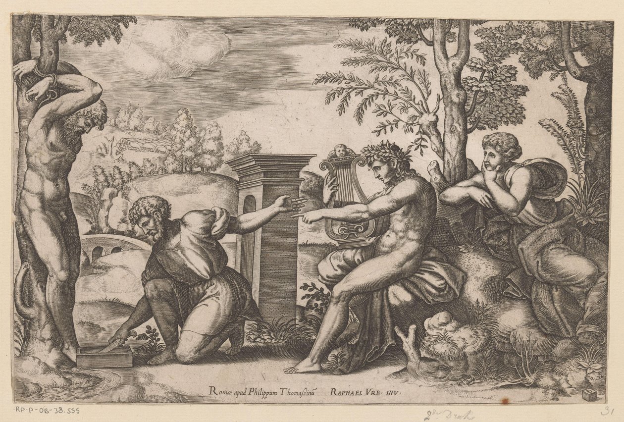 Apollo and Marsyas by Meester van de Dobbelsteen