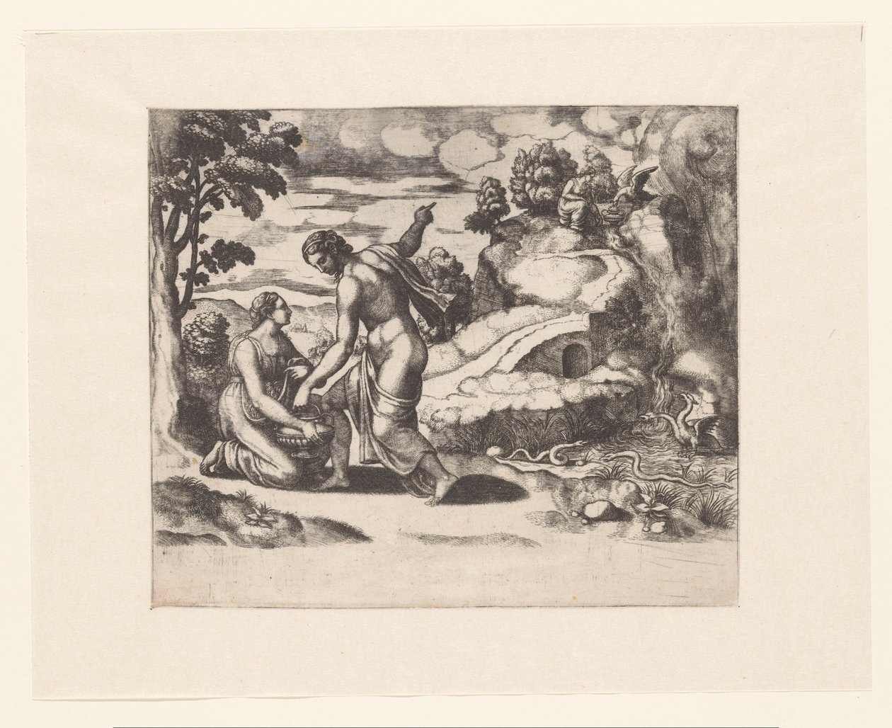 Venus Sends Psyche to a Spring Guarded by Dragons by Meester van de Dobbelsteen