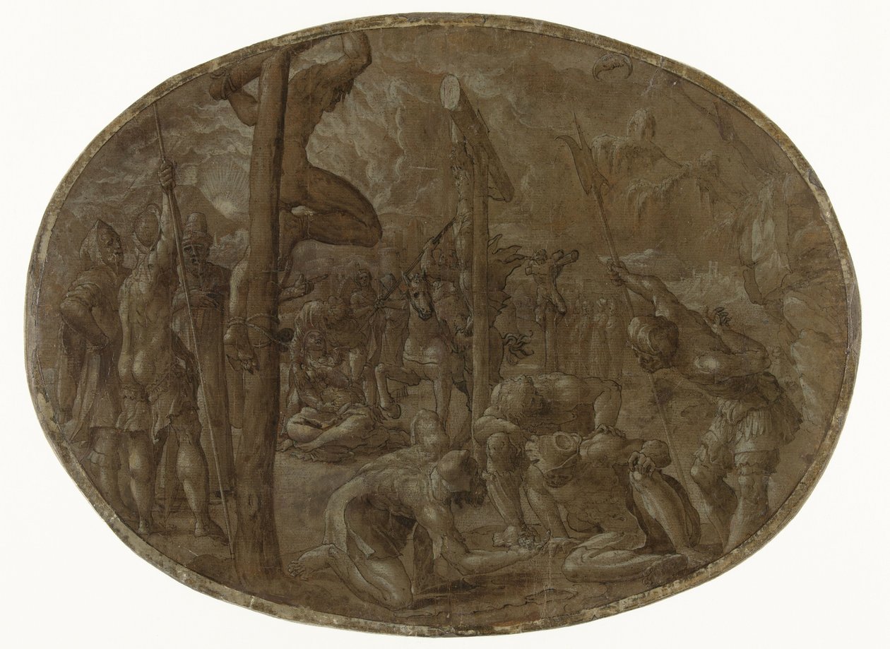 Crucifixion by Meester van de Liechtensteinse Aanbidding