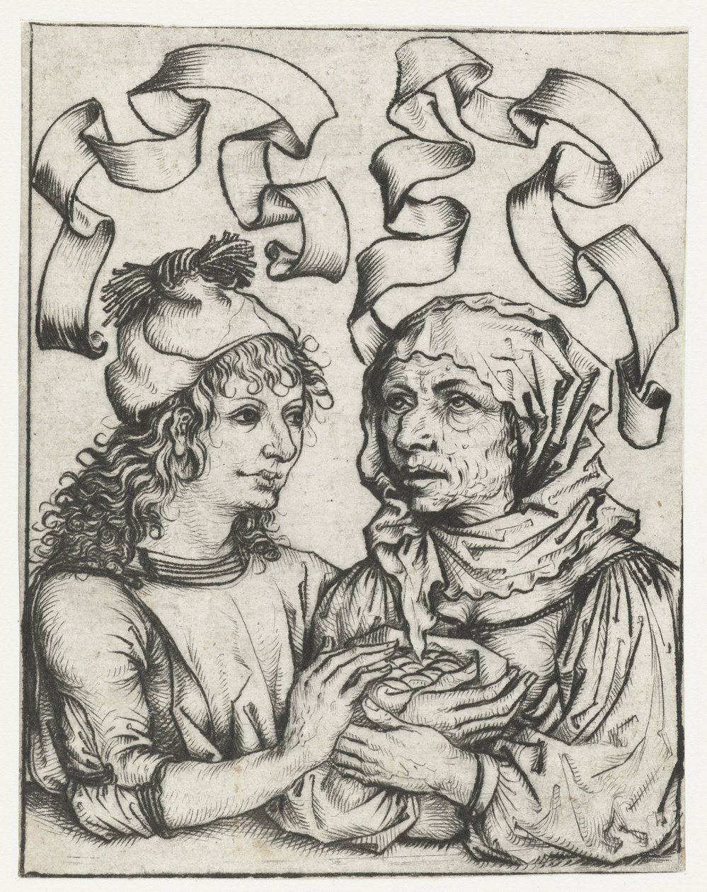 Young Man and Old Woman (Unequal Lovers) by Meester van het Amsterdamse Kabinet