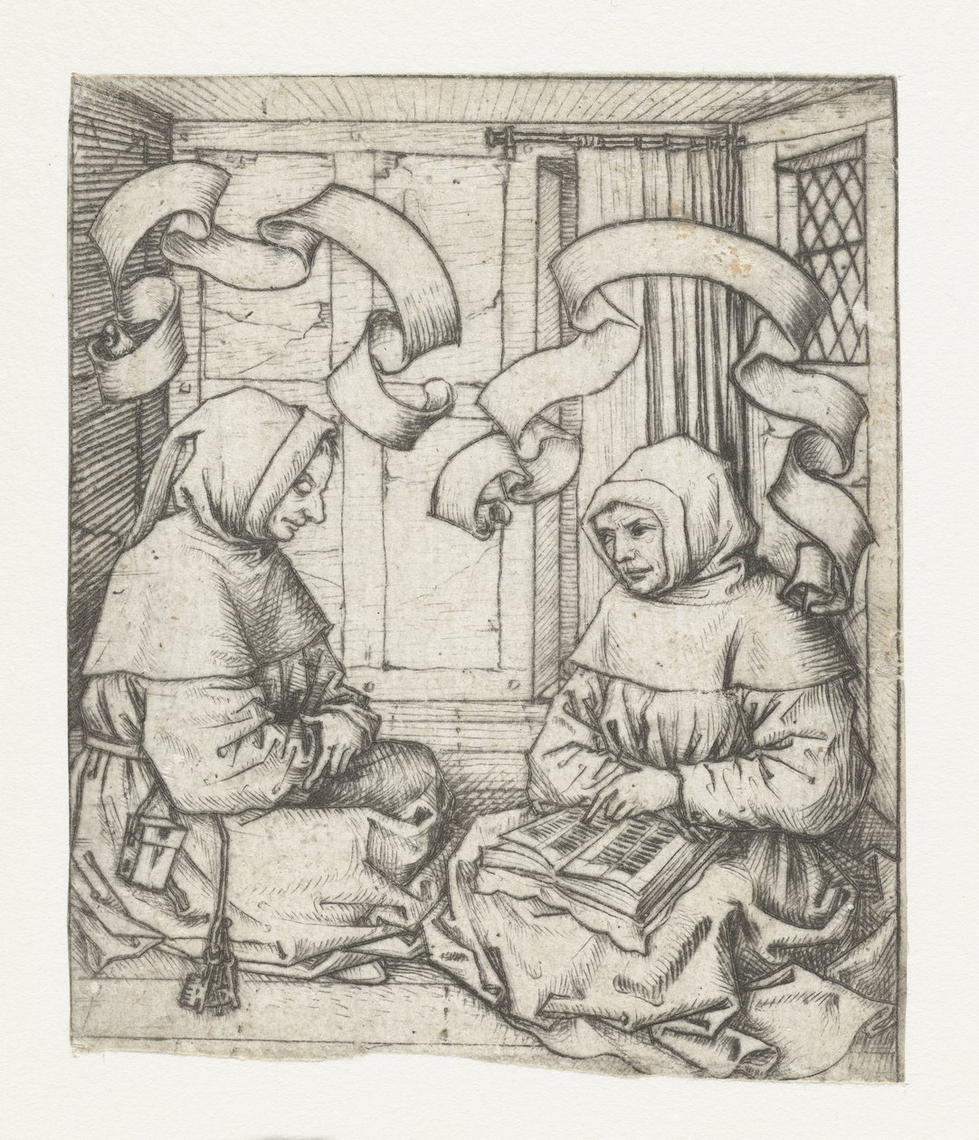 Two Monks by Meester van het Amsterdamse Kabinet