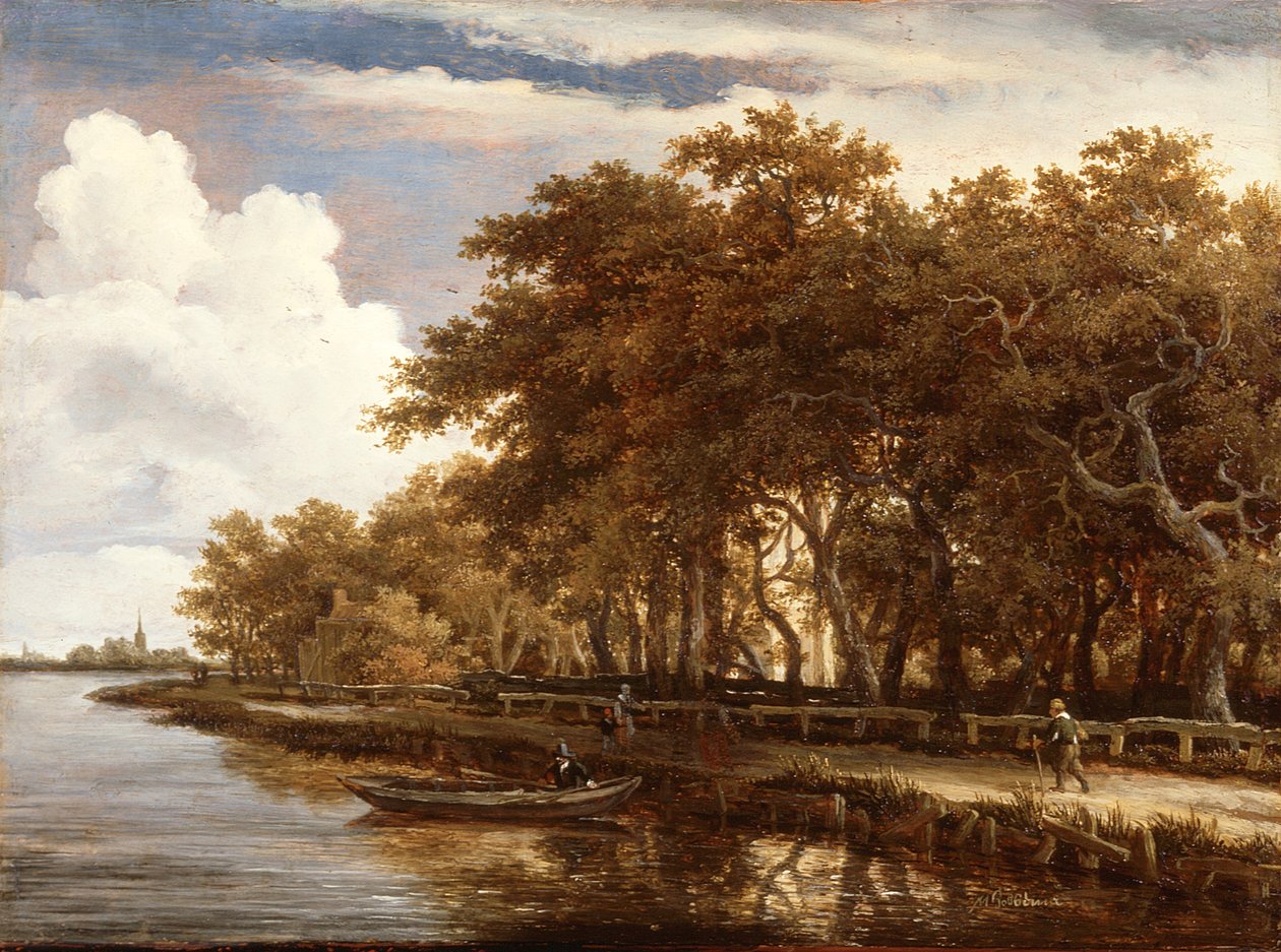 View Along the Amstel, c.1660 by Meindert Hobbema