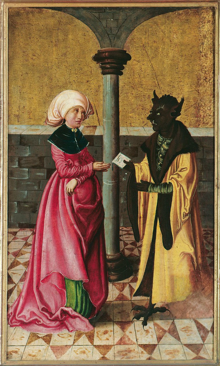 The Devil Delivering the False Message (Legend of Saints Cosmas and Damian) by Meister der Legendenszenen