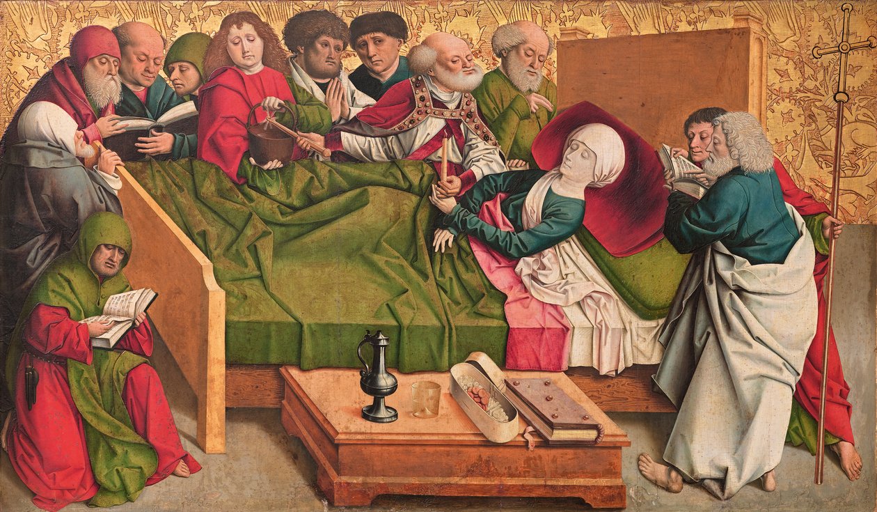 Death of the Virgin, Central Panel of the So-Called Pretschlaipfer Triptych by Meister von Großgmain