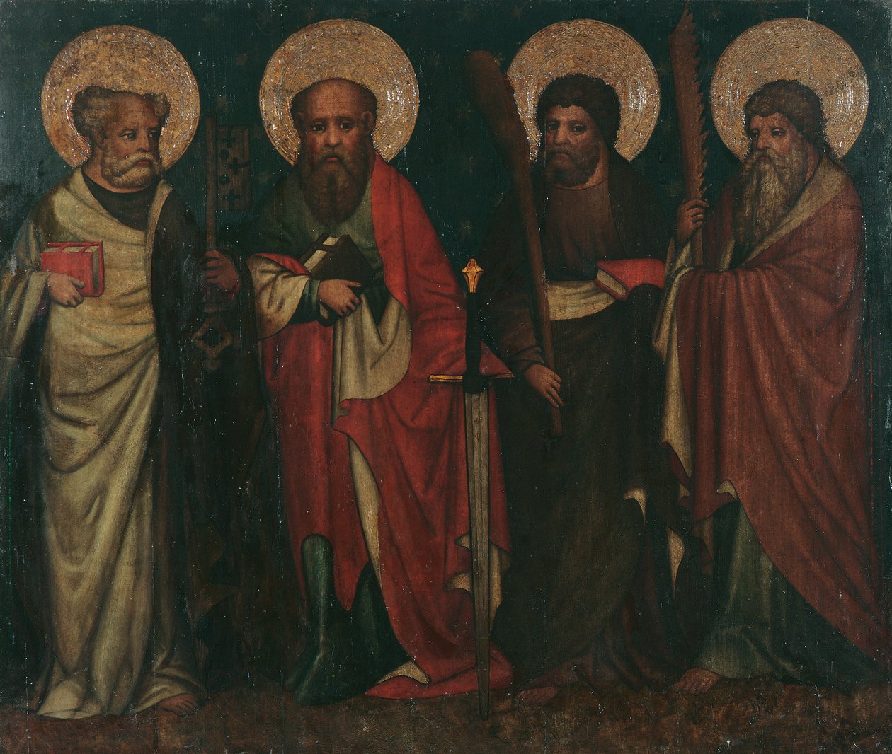 The Apostles Peter, Paul, James the Younger, and Simon by Meister von Laufen