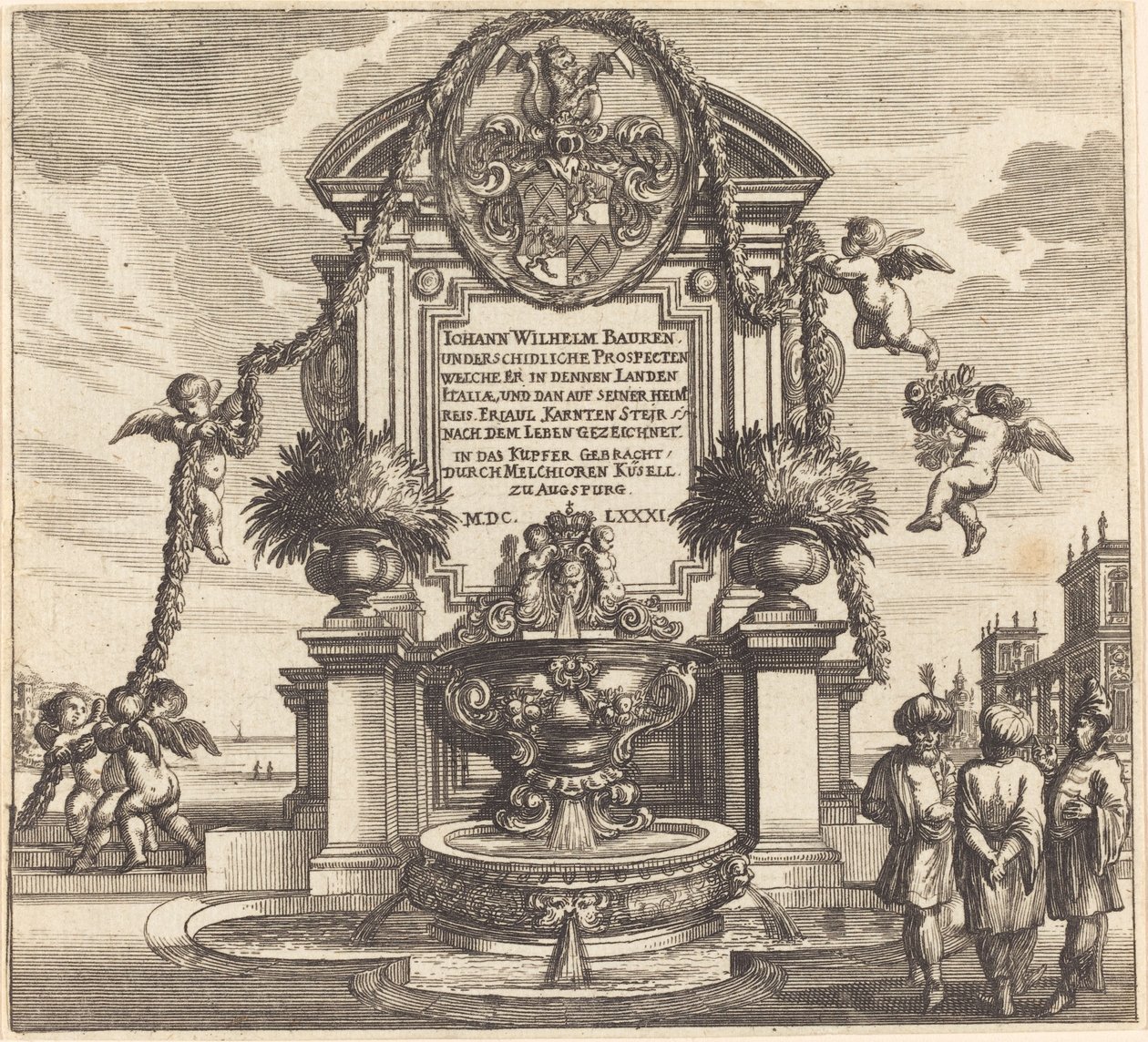 Title Page by Melchior Küsel after Johann Wilhelm Baur