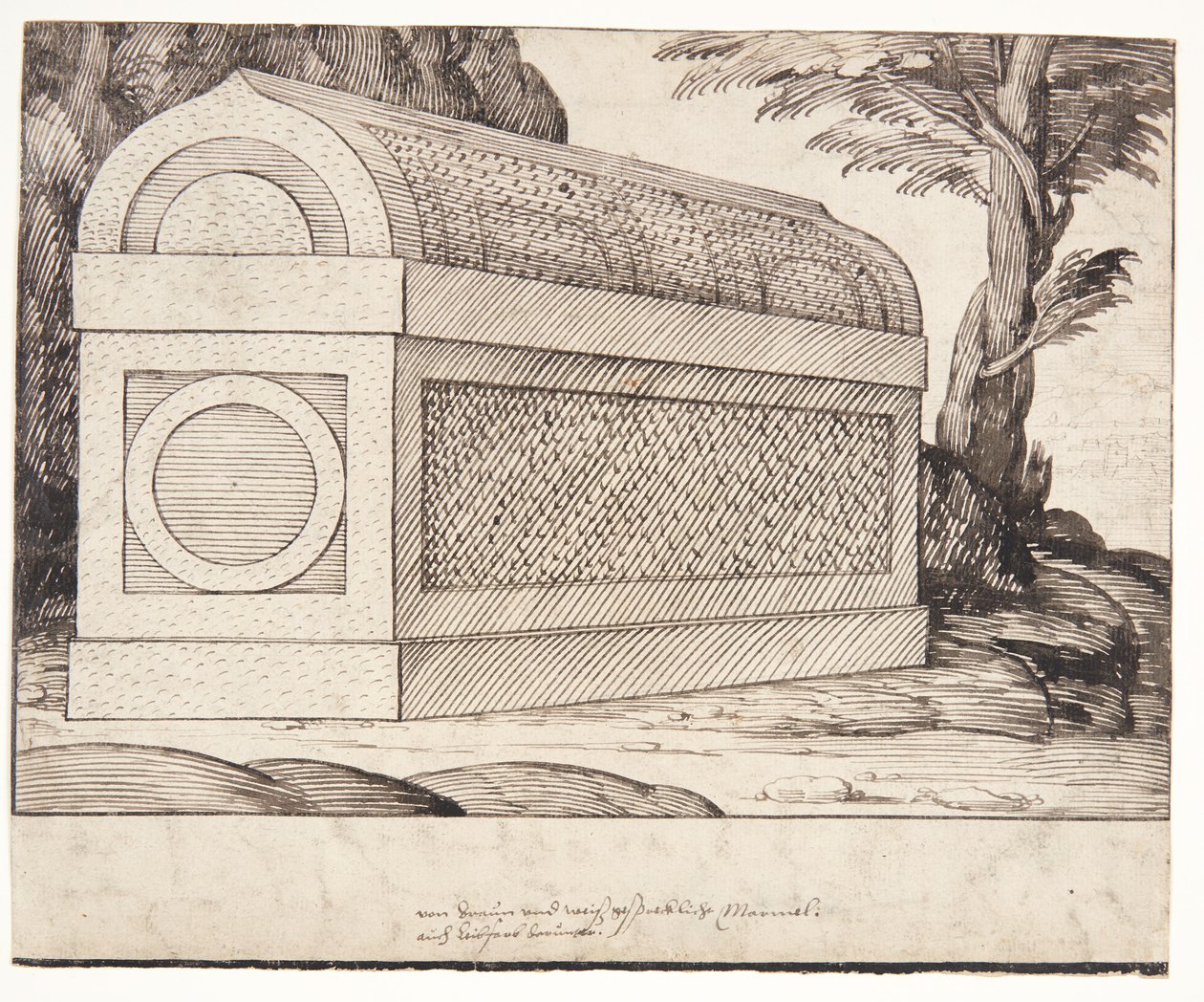 A Sarcophagus by Melchior Lorck