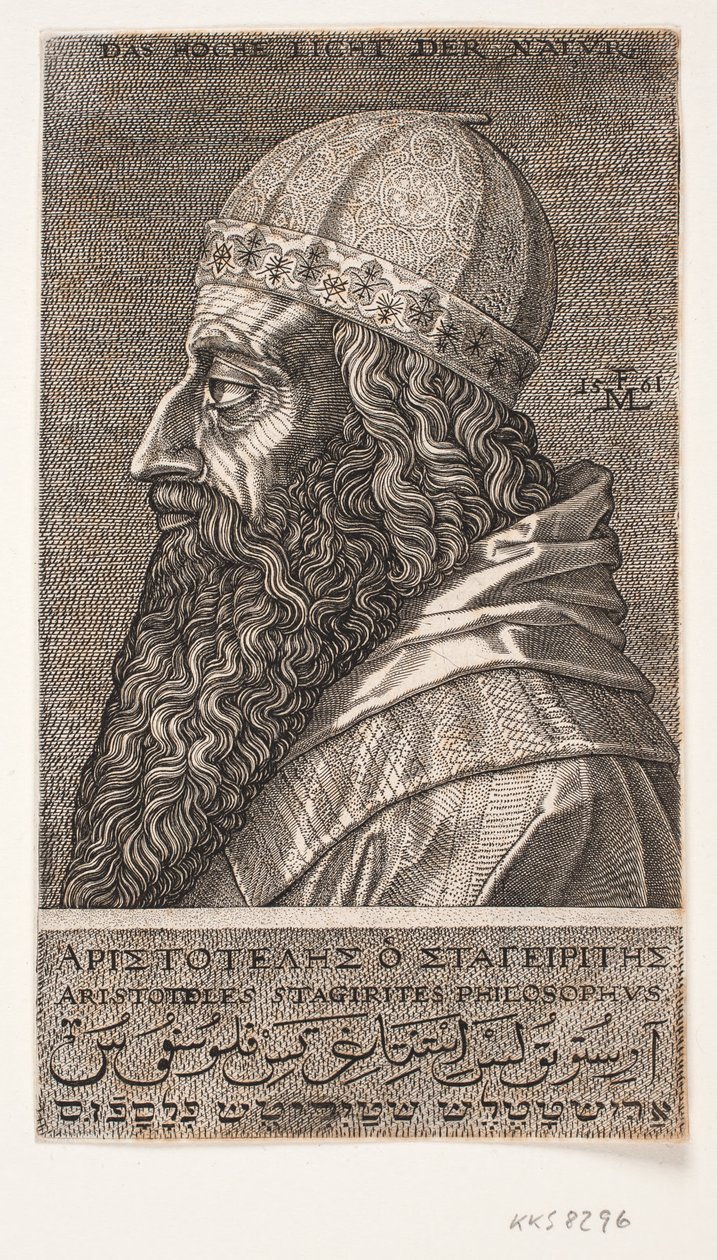 Aristotle, Half-Length Portrait, Profile Toward the Left by Melchior Lorck