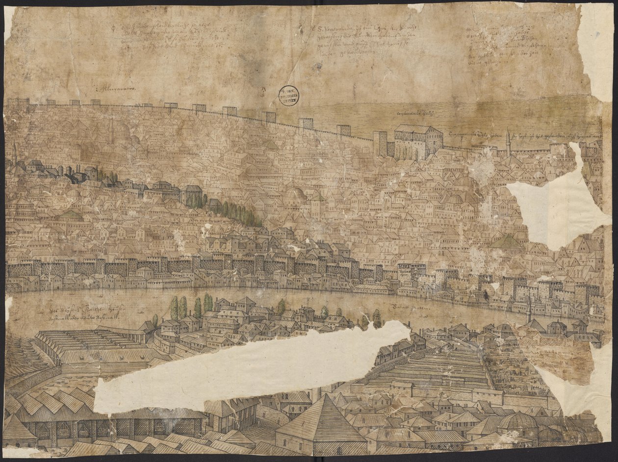 Prospect of Constantinople, Sheet 16, Melchior Lorck, 1559 by Melchior Lorck