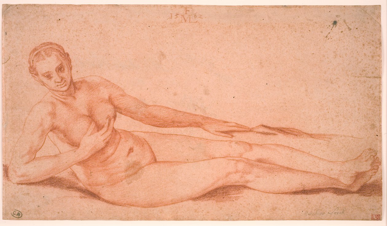 Reclining Female Nude by Melchior Lorck