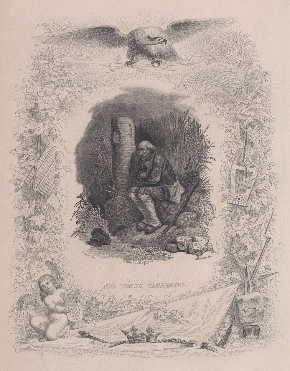 The Old Vagabond, from The Complete Works of Béranger by Melchior Peronard