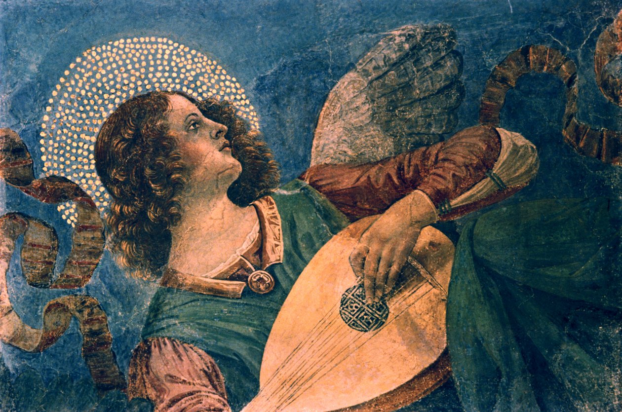 An Angel Playing the Lute, 15th Century by Melozzo da Forli