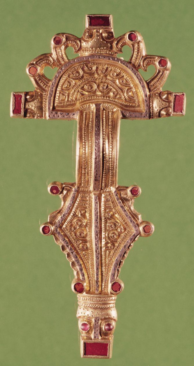 Fibula with Heads of Birds with Pointed Beaks, from Douvrend, Seine-Maritime by Merovingian
