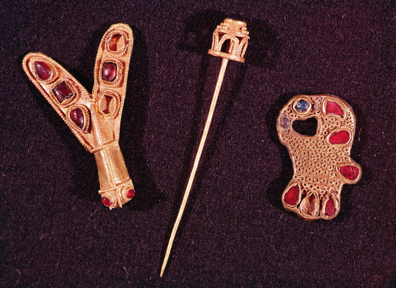 Brooches and Gold Pin
