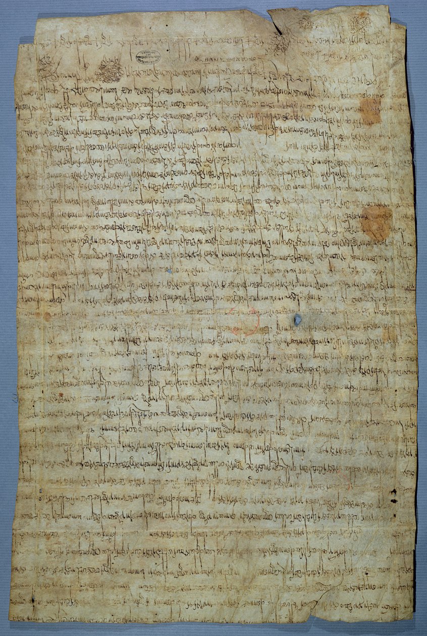 Document written by Wadomir (Uuademir) and his wife, Ercamberta, c.690-691 by Merovingian