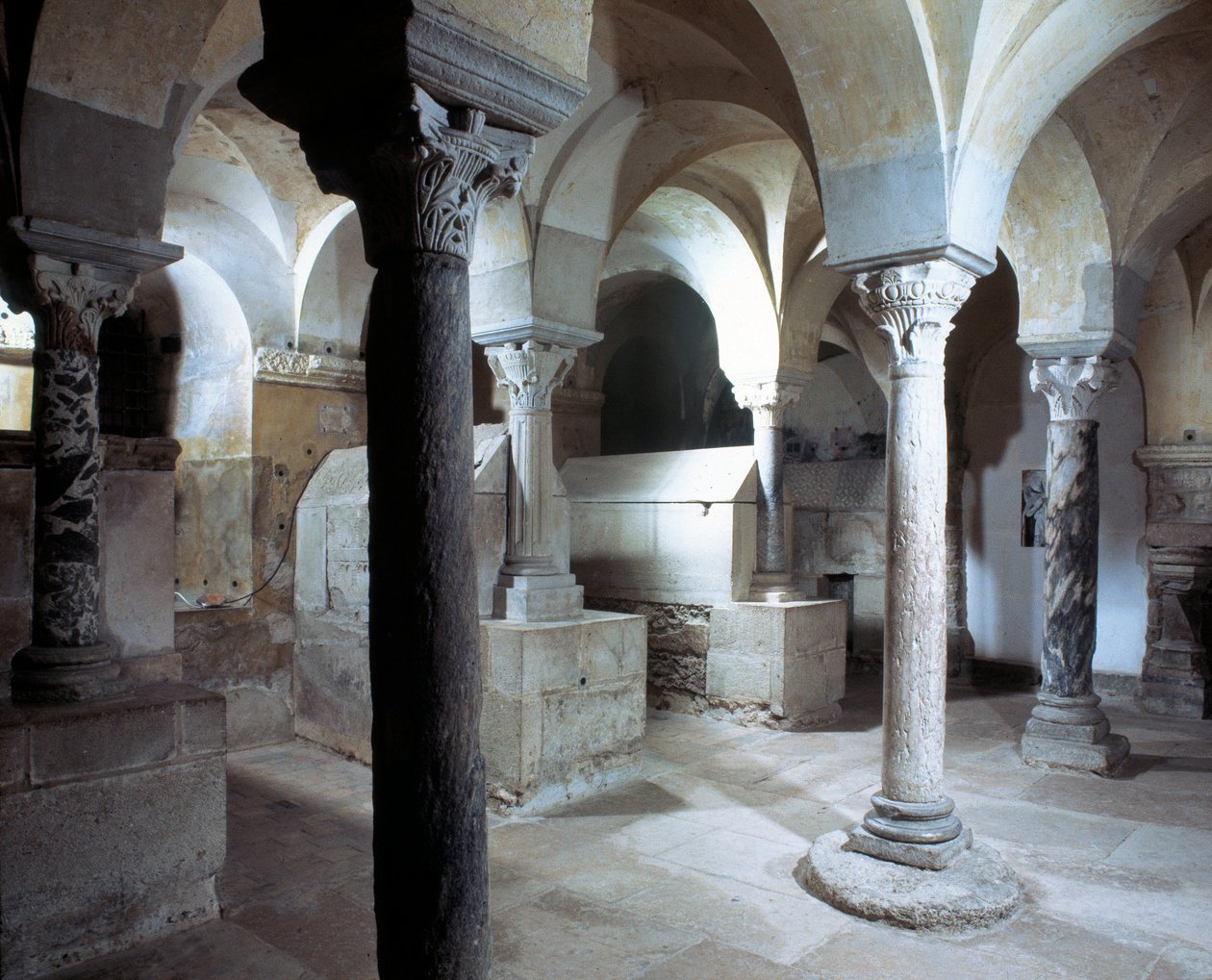 Merovingian Art: View of the Crypt of the Abbey of Jouarre by Merovingian
