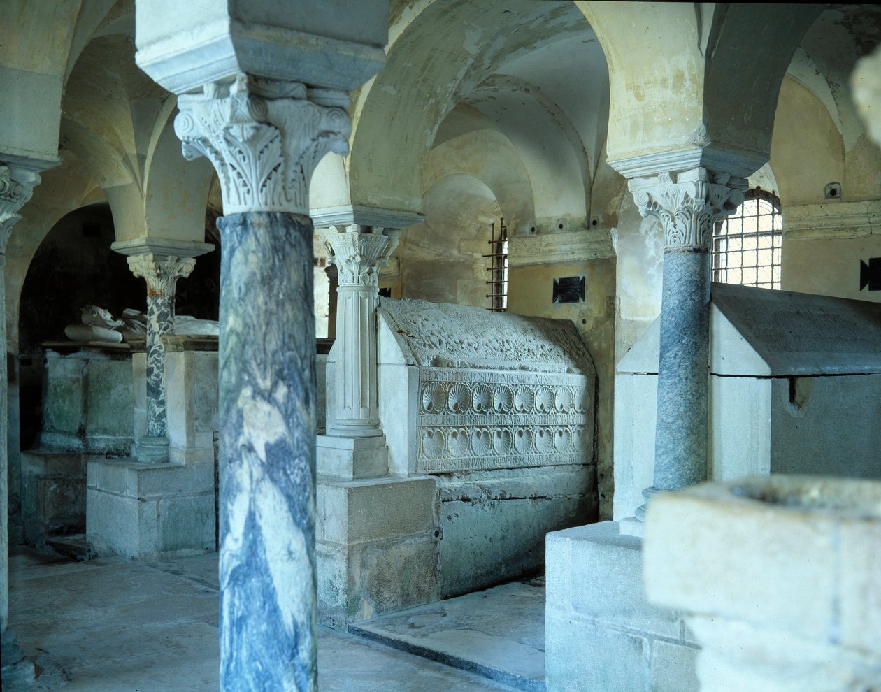 Merovingian Art: View of the Crypt of the Abbey of Jouarre by Merovingian