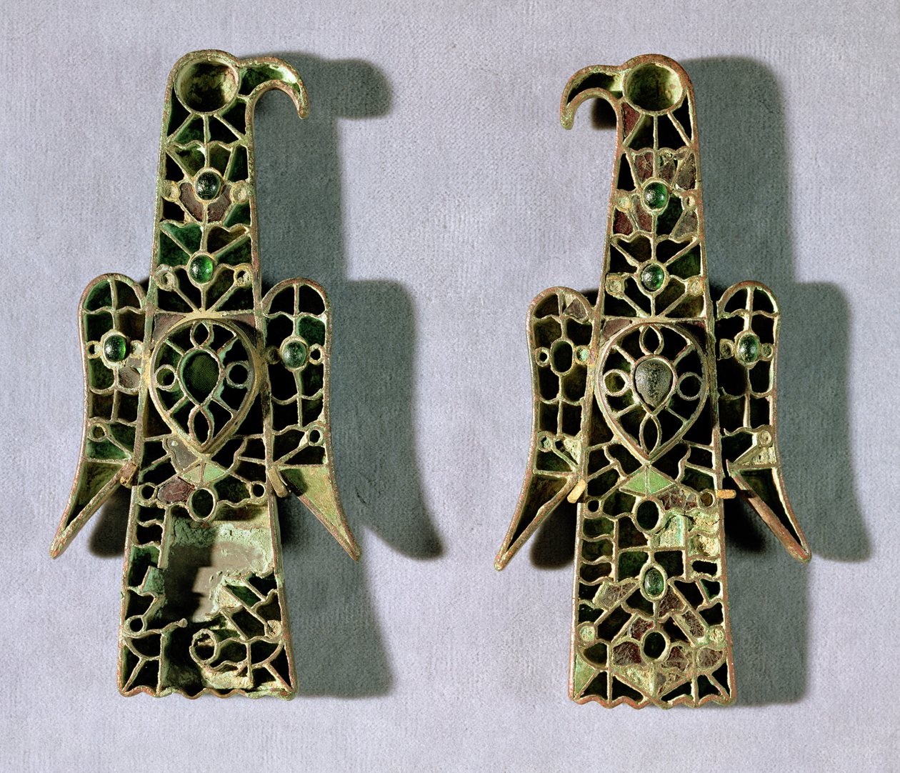 Pair of Eagle-Shaped Brooches by Merovingian