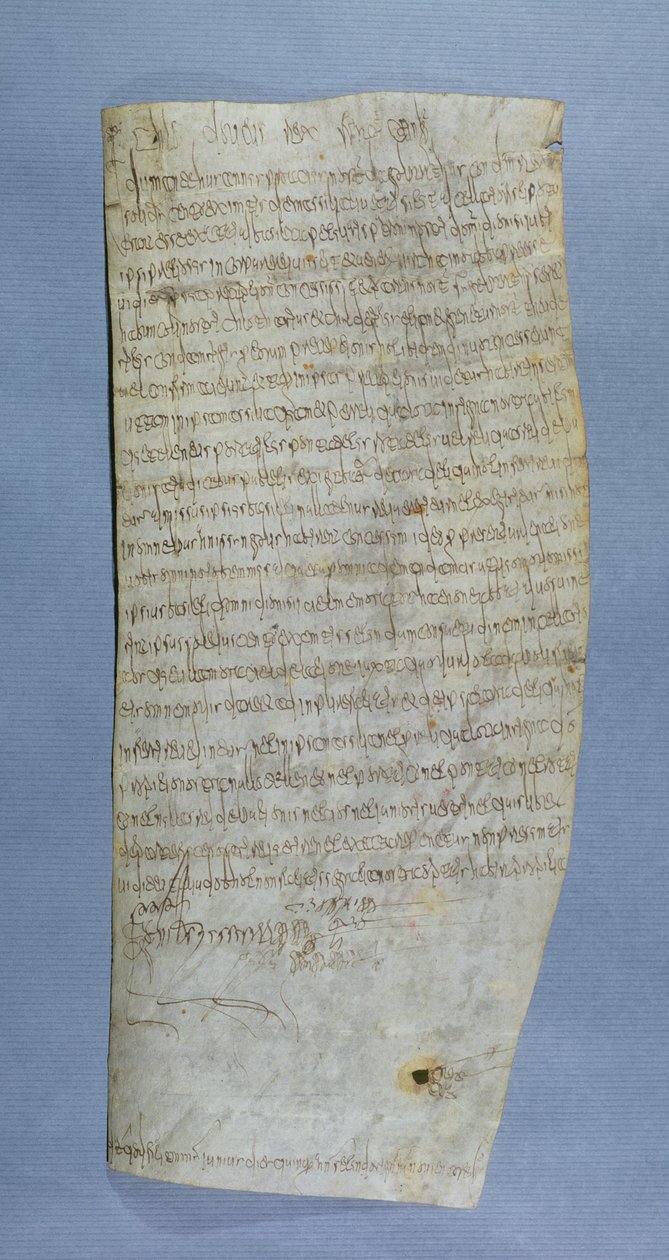 Privilege of Clovis III (682-695) granted to the Abbey of Saint-Denis, 691 by Merovingian