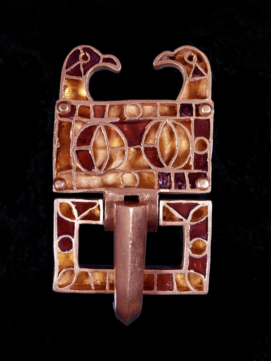 Jewel Decorated with Bird Heads (France) by Merovingian Merovingian