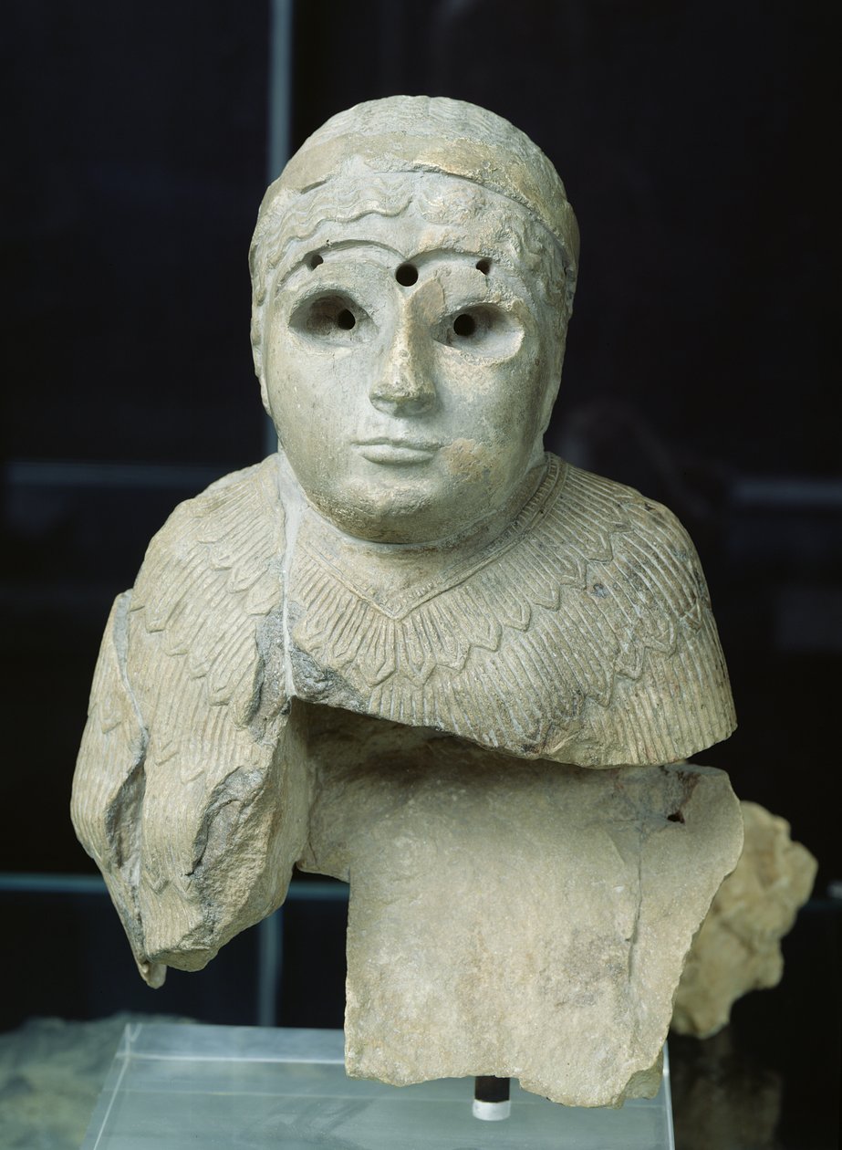 Statuette of a Woman with Shawl, Akkadian Period by Mesopotamian