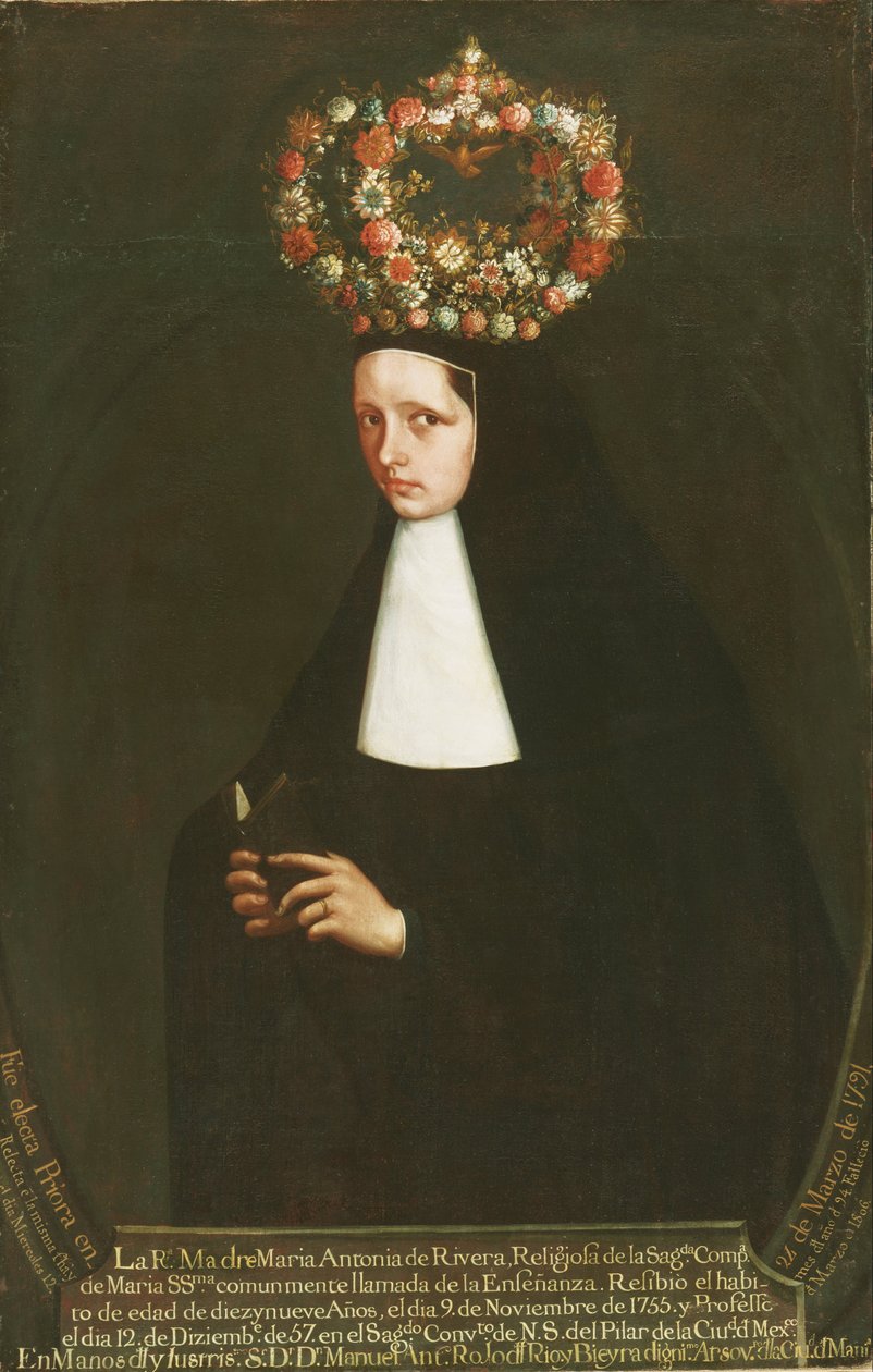 Portrait of the Reverend Mother María Antonia de Rivera by Mexican