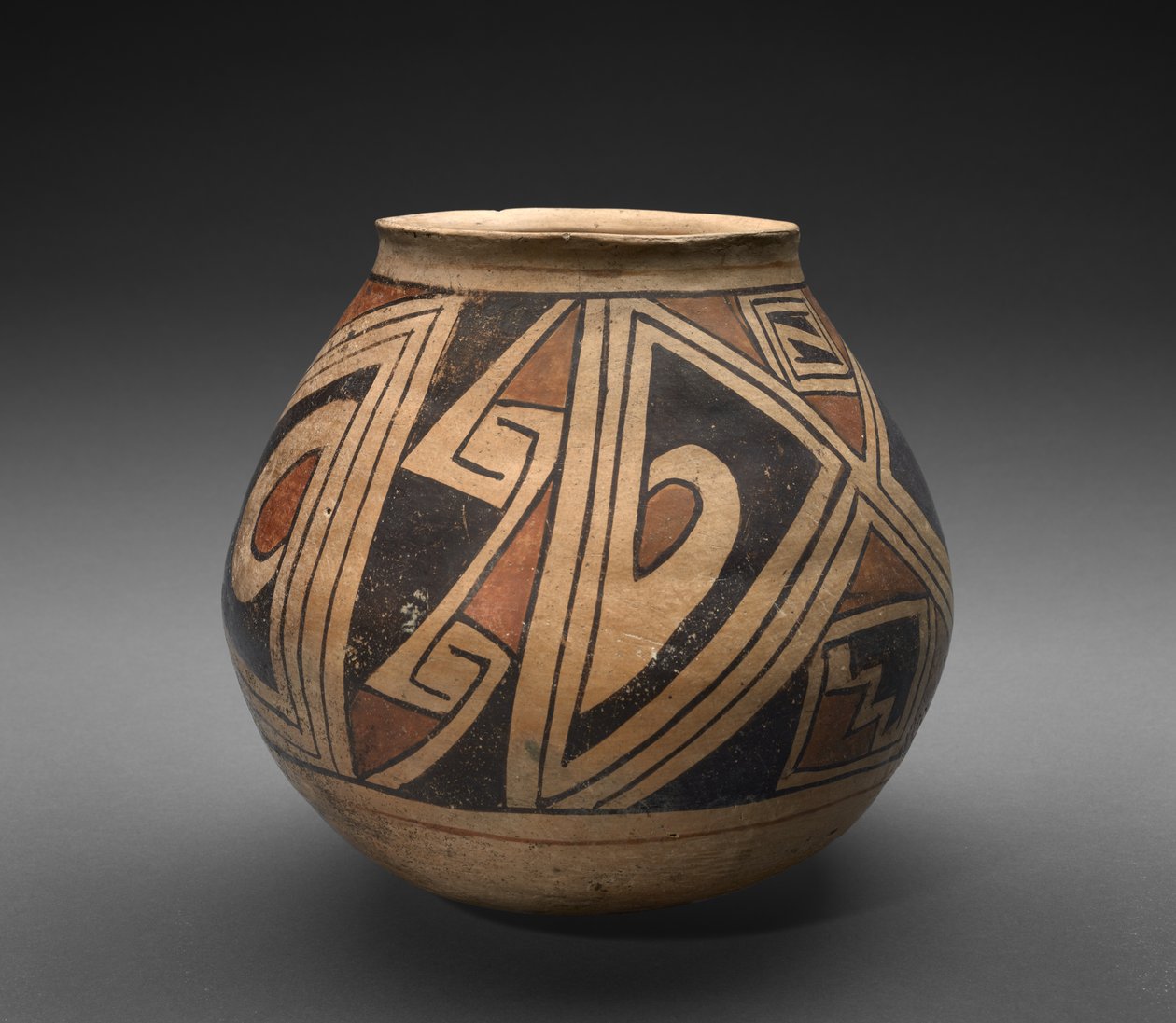 Jar with Geometric Designs by Mexican School