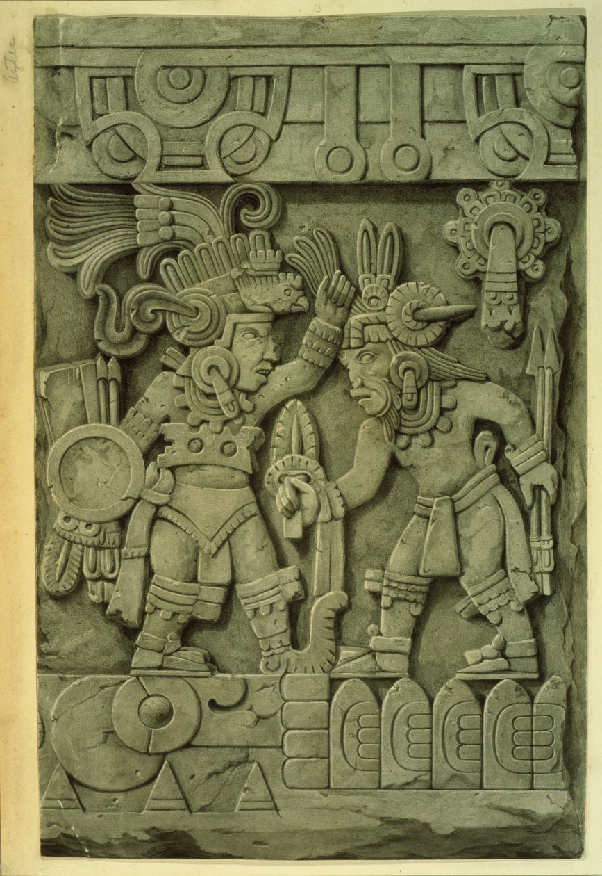 The Stone of Tizoc by Mexican School