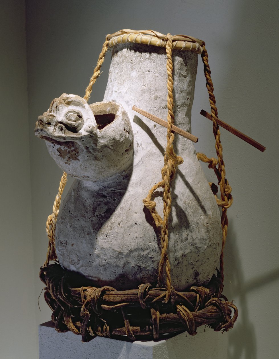 Water drum used by the Lacandon peoples of the Chiapas region of Mexico by Mexican School